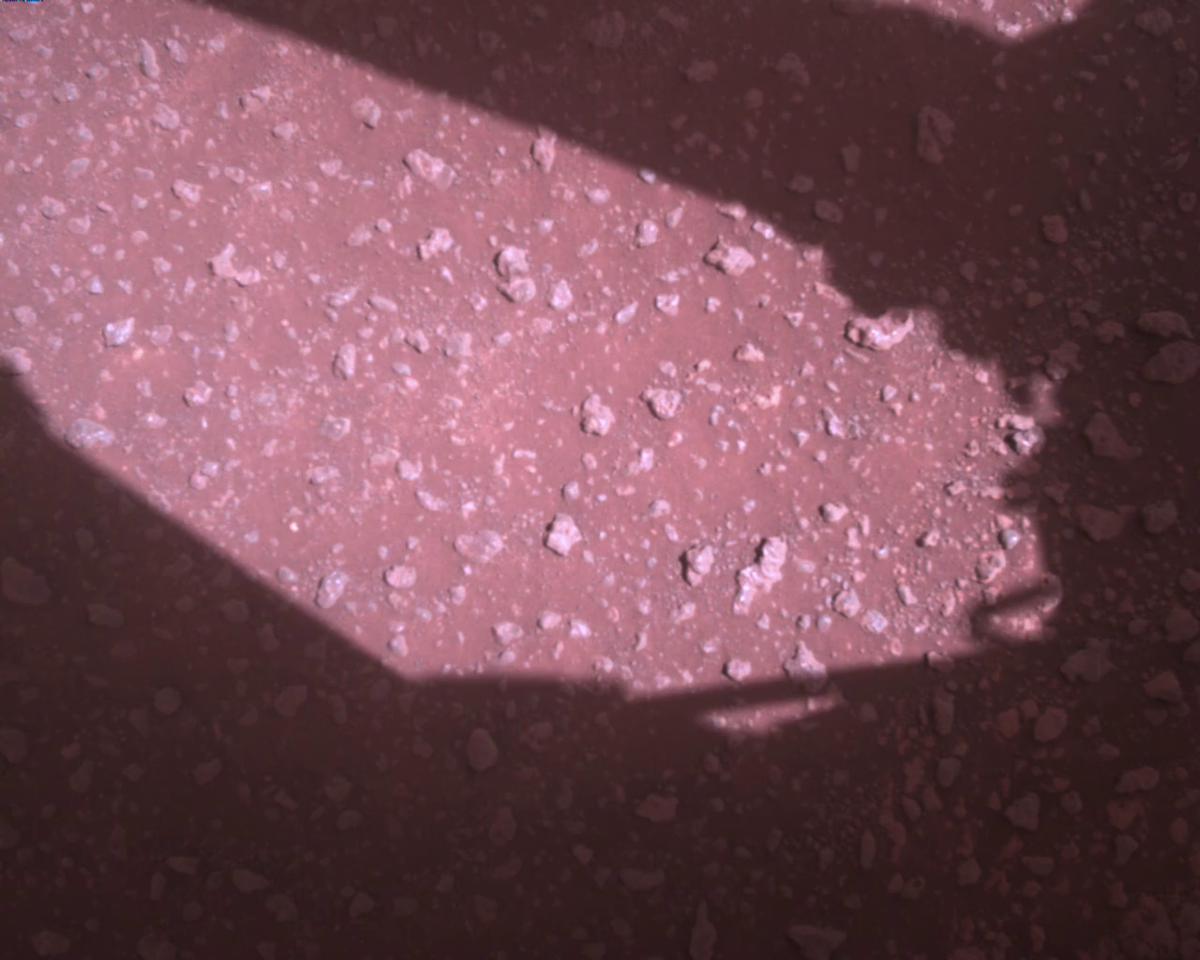 This image was taken by EDL_RDCAM onboard NASA's Mars rover Perseverance on Sol 382