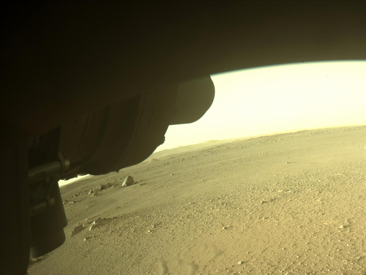 This image was taken by FRONT_HAZCAM_LEFT_A onboard NASA's Mars rover Perseverance on Sol 382