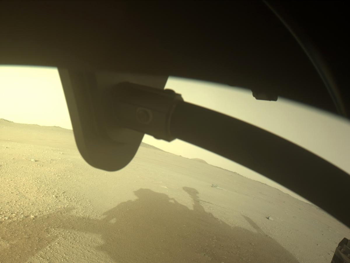 This image was taken by FRONT_HAZCAM_RIGHT_A onboard NASA's Mars rover Perseverance on Sol 382