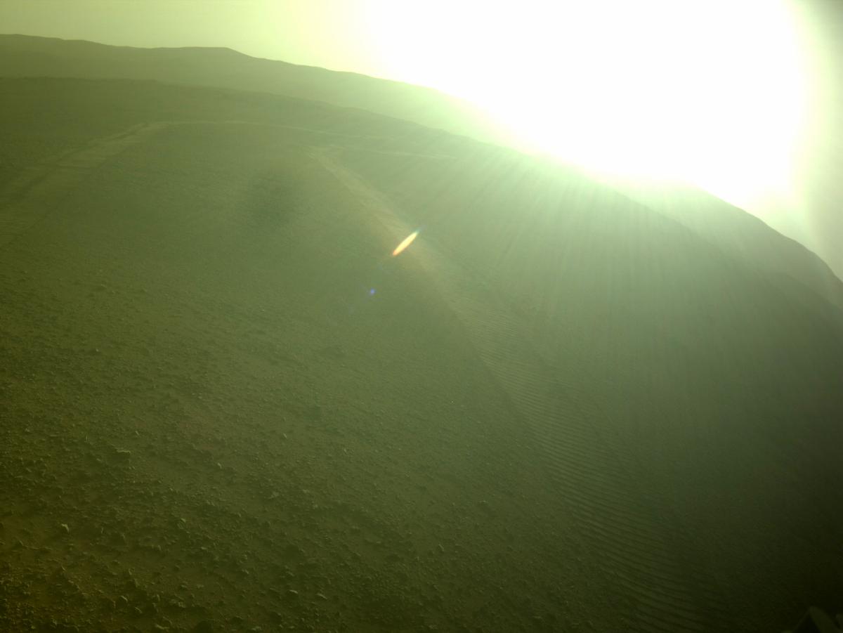 This image was taken by REAR_HAZCAM_RIGHT onboard NASA's Mars rover Perseverance on Sol 382