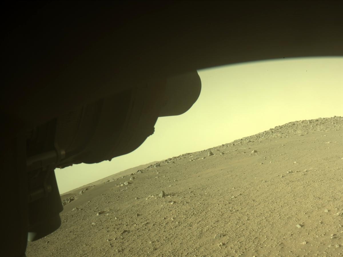 This image was taken by FRONT_HAZCAM_LEFT_A onboard NASA's Mars rover Perseverance on Sol 383