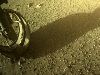 View image taken on Mars, Mars Perseverance Sol 383: Front Left Hazard Avoidance Camera (Hazcam)