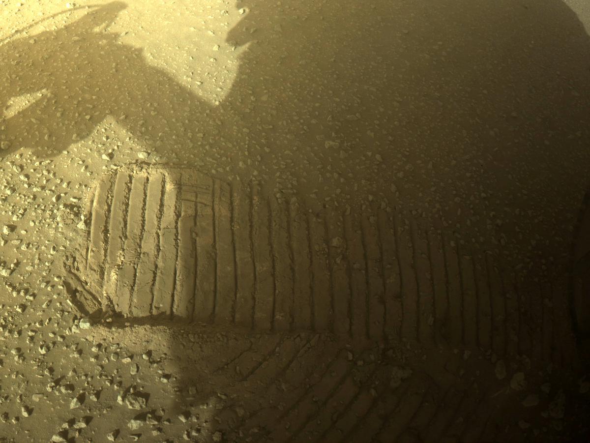 This image was taken by FRONT_HAZCAM_LEFT_A onboard NASA's Mars rover Perseverance on Sol 383