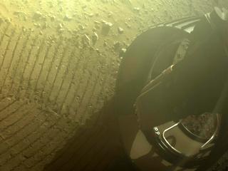 View image taken on Mars, Mars Perseverance Sol 383: Rear Right Hazard Avoidance Camera (Hazcam)