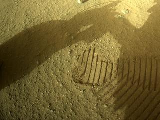 View image taken on Mars, Mars Perseverance Sol 384: Front Right Hazard Avoidance Camera (Hazcam)
