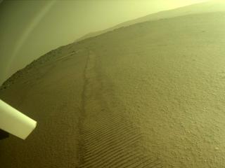 View image taken on Mars, Mars Perseverance Sol 384: Rear Right Hazard Avoidance Camera (Hazcam)