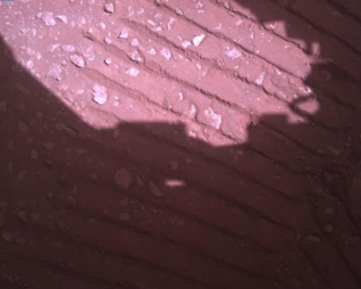 This image was taken by EDL_RDCAM onboard NASA's Mars rover Perseverance on Sol 385
