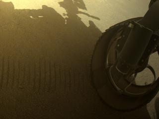 View image taken on Mars, Mars Perseverance Sol 385: Front Right Hazard Avoidance Camera (Hazcam)