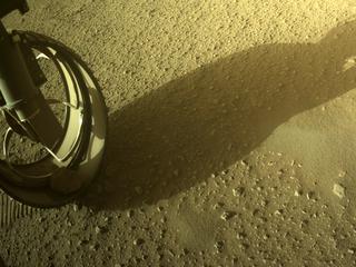View image taken on Mars, Mars Perseverance Sol 386: Front Left Hazard Avoidance Camera (Hazcam)