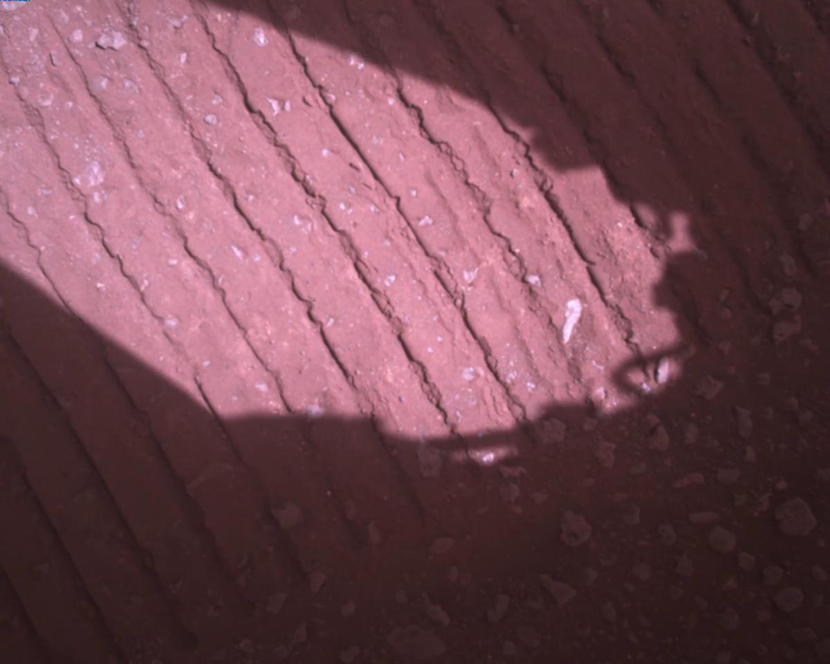 This image was taken by EDL_RDCAM onboard NASA's Mars rover Perseverance on Sol 387