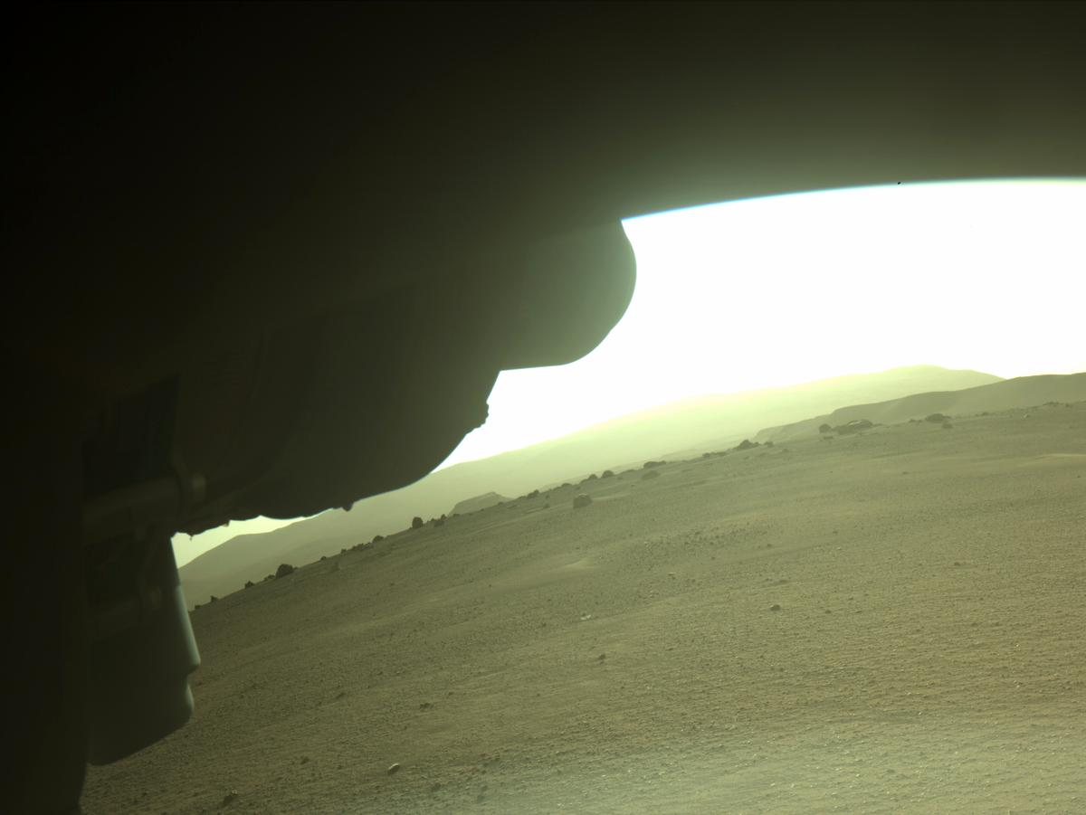 This image was taken by FRONT_HAZCAM_LEFT_A onboard NASA's Mars rover Perseverance on Sol 387