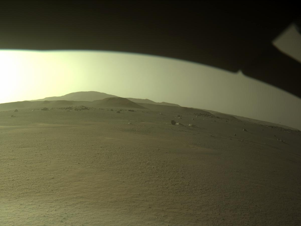 This image was taken by FRONT_HAZCAM_LEFT_A onboard NASA's Mars rover Perseverance on Sol 387