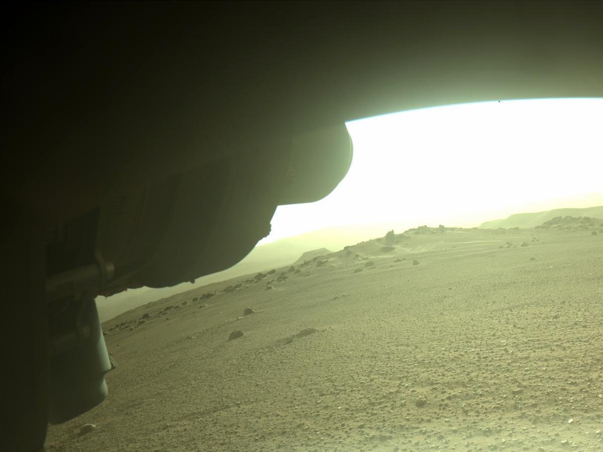 This image was taken by FRONT_HAZCAM_LEFT_A onboard NASA's Mars rover Perseverance on Sol 388
