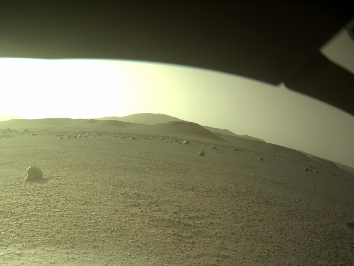 This image was taken by FRONT_HAZCAM_LEFT_A onboard NASA's Mars rover Perseverance on Sol 388
