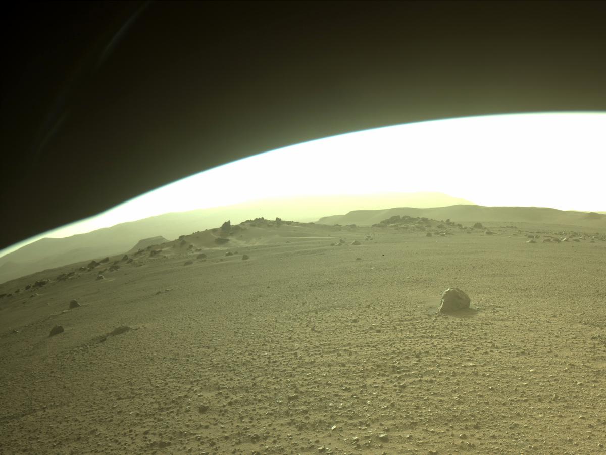 This image was taken by FRONT_HAZCAM_RIGHT_A onboard NASA's Mars rover Perseverance on Sol 388