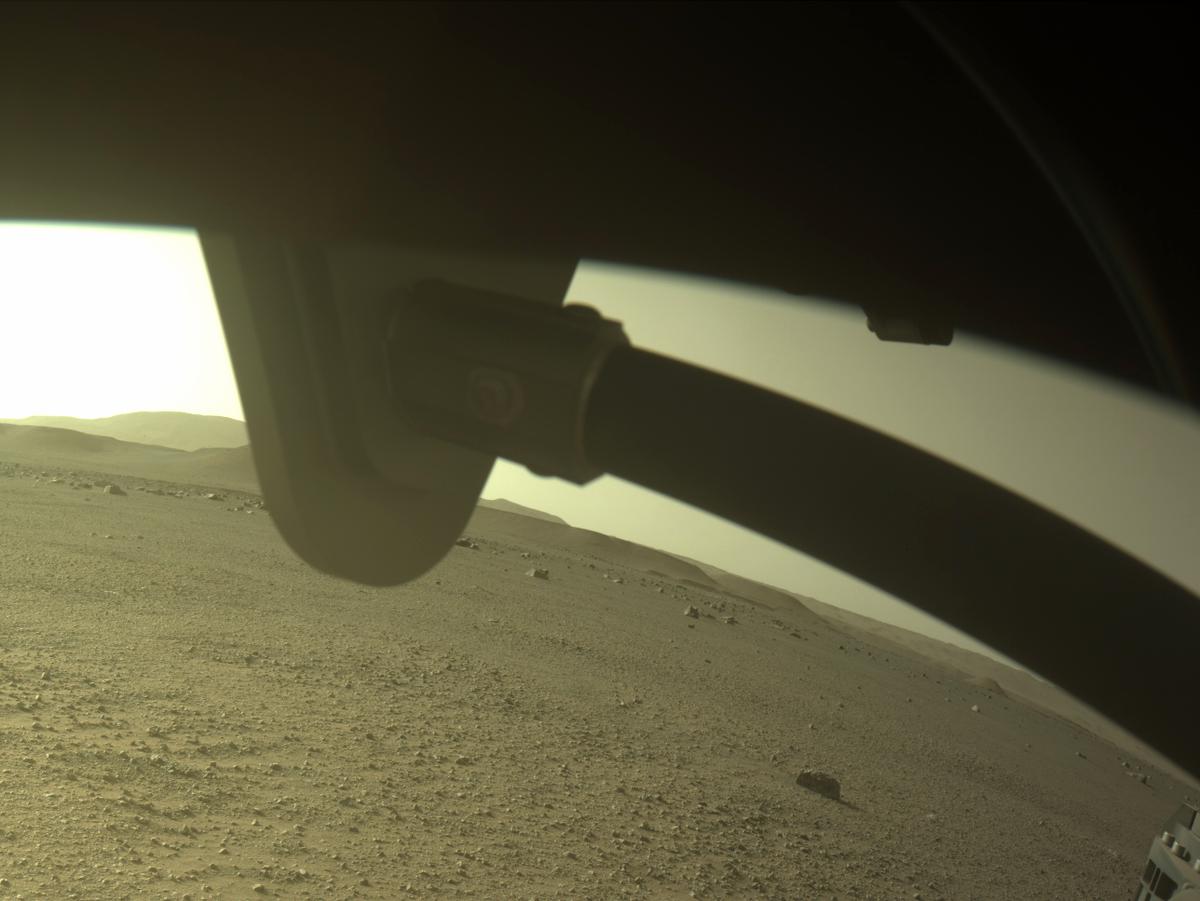 This image was taken by FRONT_HAZCAM_RIGHT_A onboard NASA's Mars rover Perseverance on Sol 388