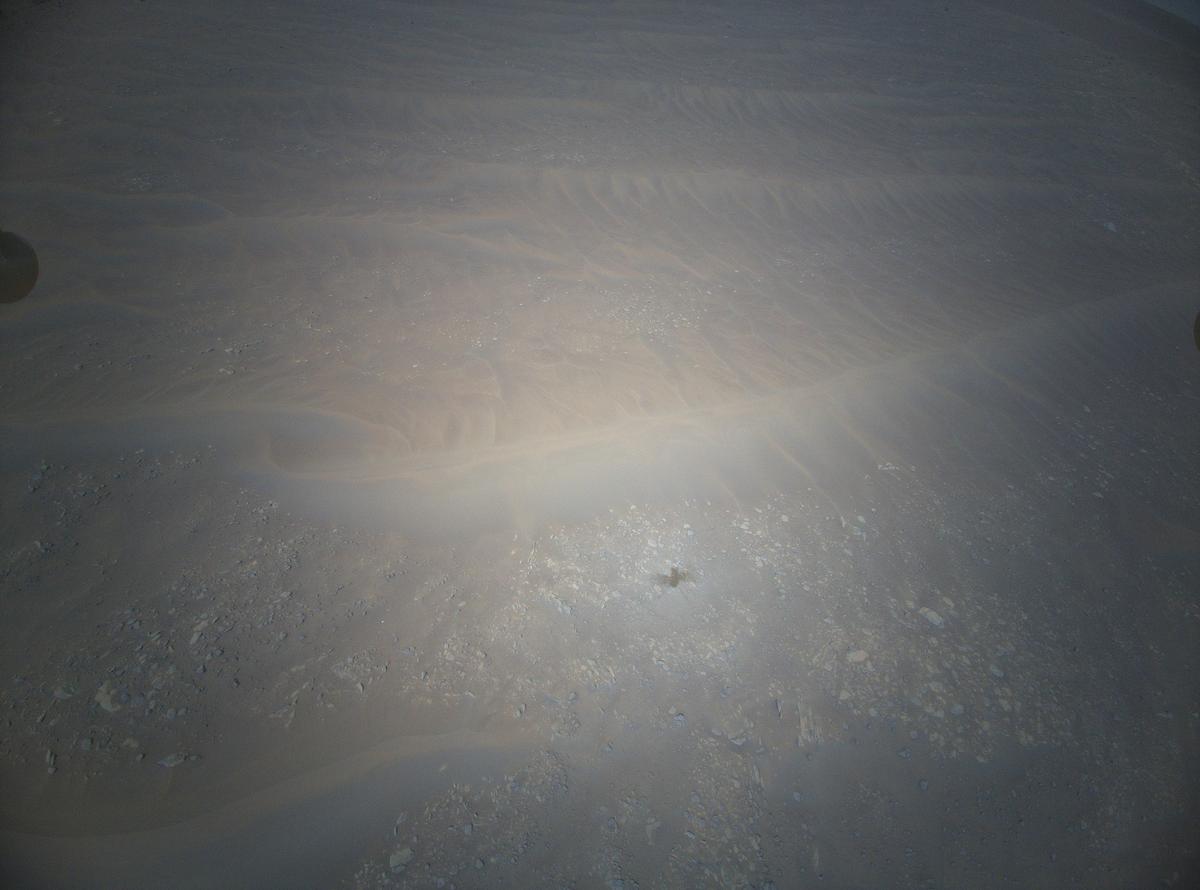 This image was taken by HELI_RTE onboard NASA's Mars rover Perseverance on Sol 388