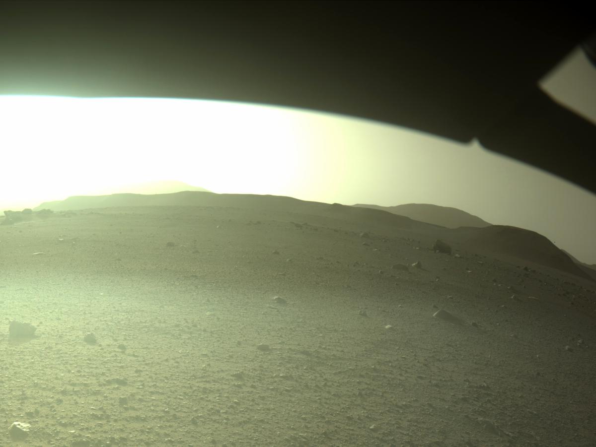 This image was taken by FRONT_HAZCAM_LEFT_A onboard NASA's Mars rover Perseverance on Sol 389