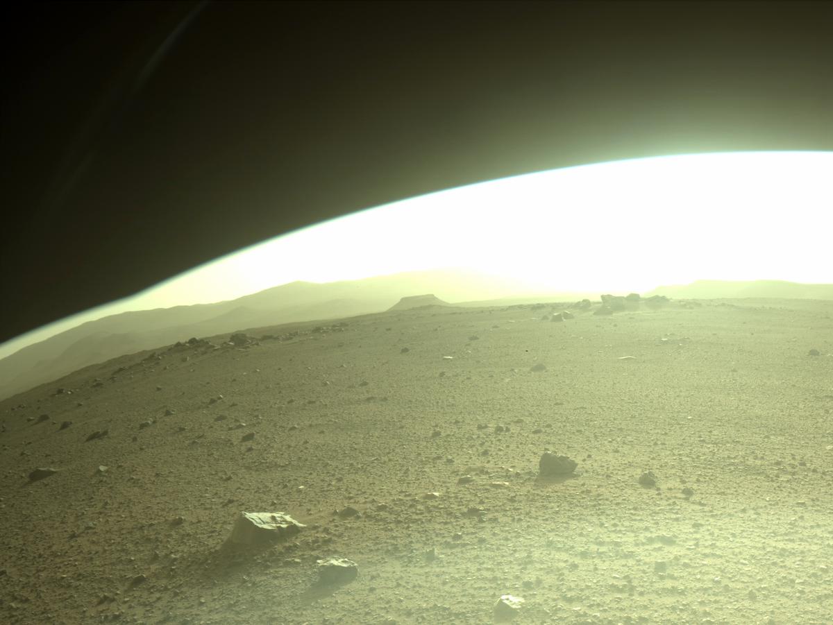 This image was taken by FRONT_HAZCAM_RIGHT_A onboard NASA's Mars rover Perseverance on Sol 389