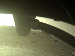 View image taken on Mars, Mars Perseverance Sol 389: Front Right Hazard Avoidance Camera (Hazcam)