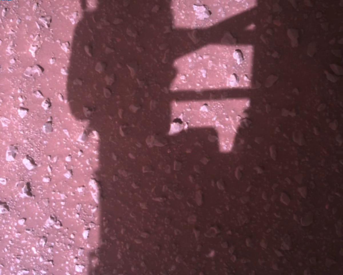 This image was taken by EDL_RDCAM onboard NASA's Mars rover Perseverance on Sol 394