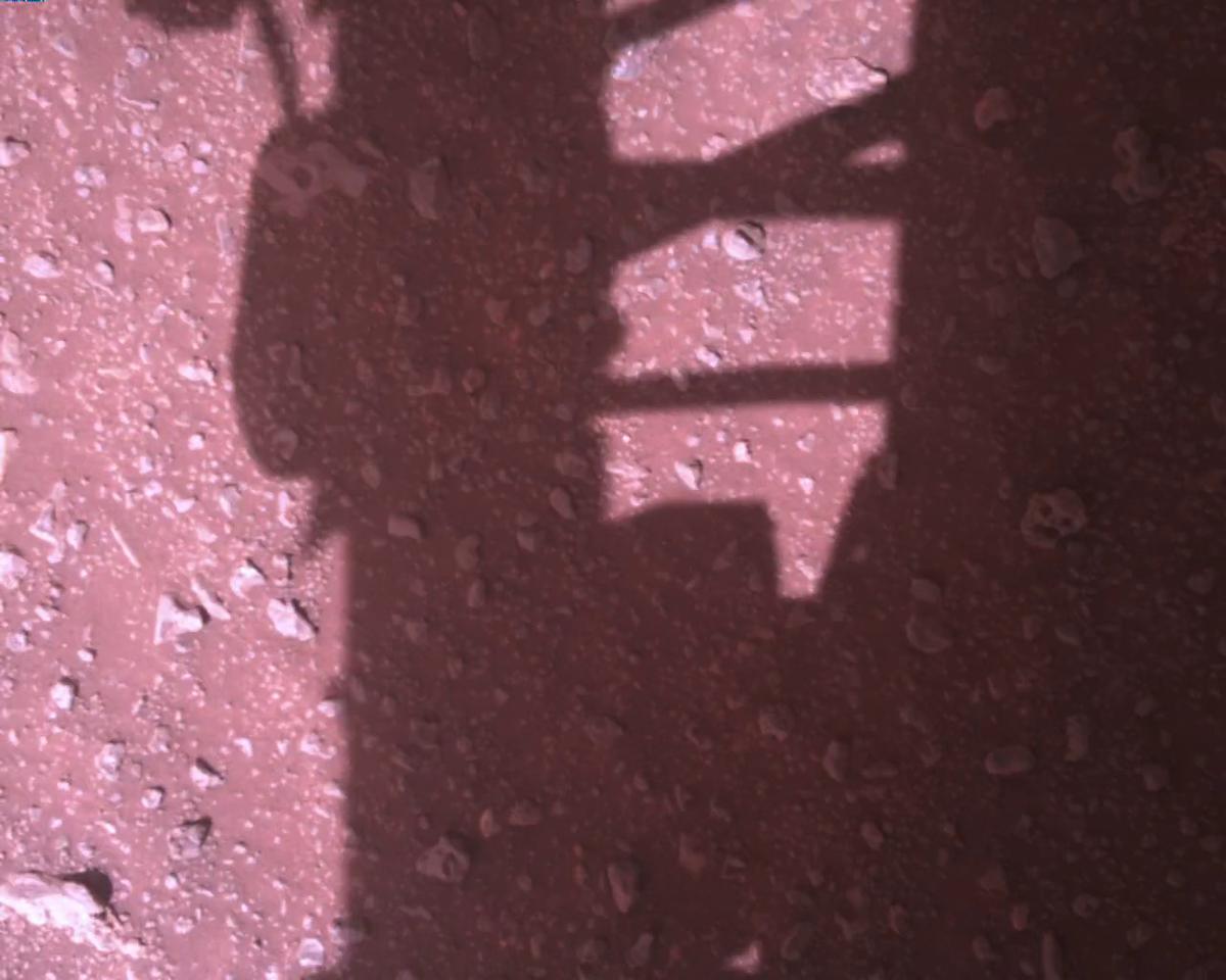 This image was taken by EDL_RDCAM onboard NASA's Mars rover Perseverance on Sol 394