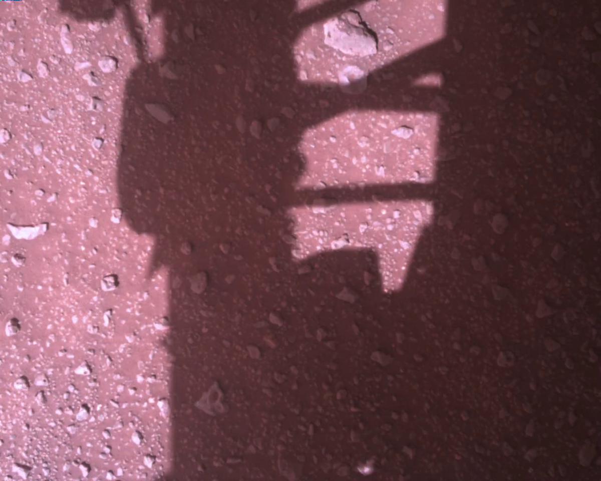 This image was taken by EDL_RDCAM onboard NASA's Mars rover Perseverance on Sol 394