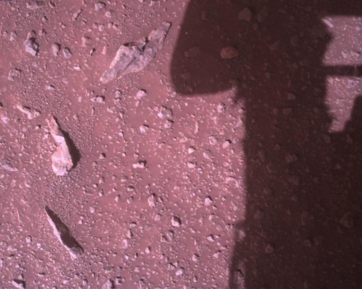 This image was taken by EDL_RDCAM onboard NASA's Mars rover Perseverance on Sol 394