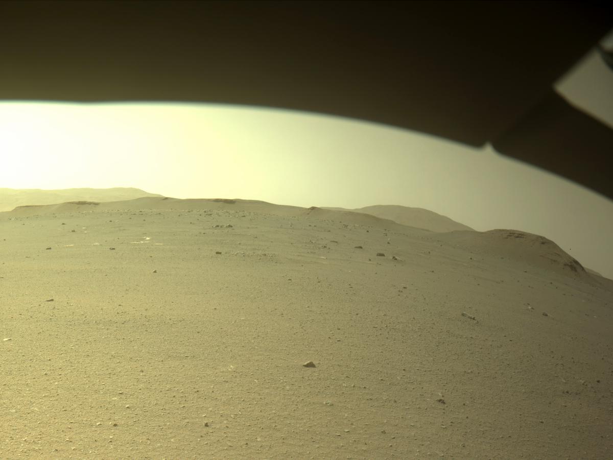 This image was taken by FRONT_HAZCAM_LEFT_A onboard NASA's Mars rover Perseverance on Sol 394