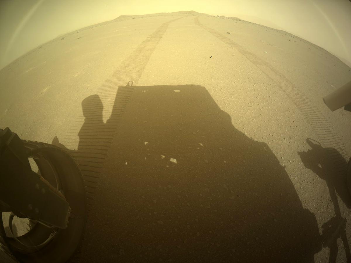 This image was taken by REAR_HAZCAM_LEFT onboard NASA's Mars rover Perseverance on Sol 394