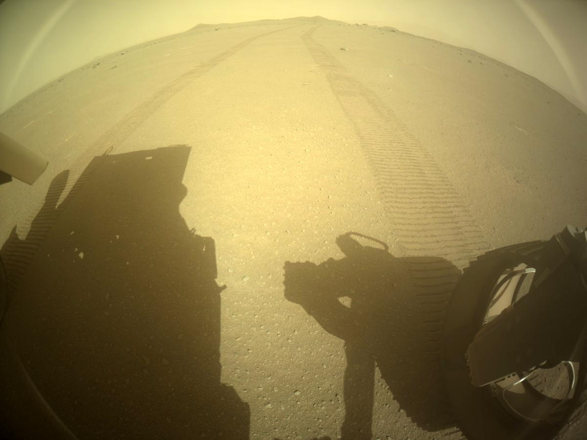 This image was taken by REAR_HAZCAM_RIGHT onboard NASA's Mars rover Perseverance on Sol 394