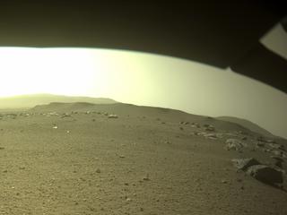 View image taken on Mars, Mars Perseverance Sol 395: Front Left Hazard Avoidance Camera (Hazcam)
