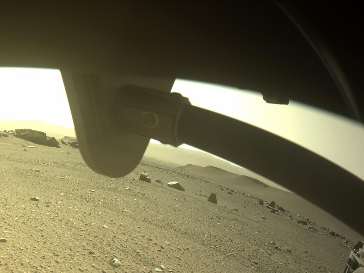 This image was taken by FRONT_HAZCAM_RIGHT_A onboard NASA's Mars rover Perseverance on Sol 396