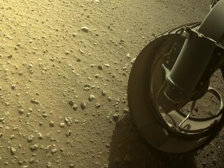 View image taken on Mars, Mars Perseverance Sol 396: Front Right Hazard Avoidance Camera (Hazcam)