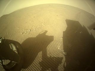 View image taken on Mars, Mars Perseverance Sol 396: Rear Left Hazard Avoidance Camera (Hazcam)