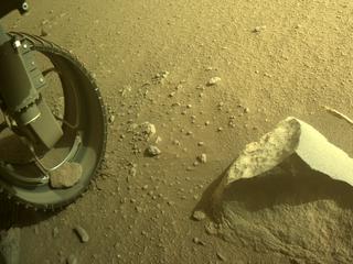 View image taken on Mars, Mars Perseverance Sol 397: Front Left Hazard Avoidance Camera (Hazcam)