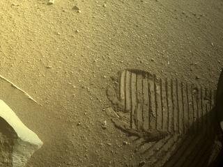 View image taken on Mars, Mars Perseverance Sol 397: Front Left Hazard Avoidance Camera (Hazcam)