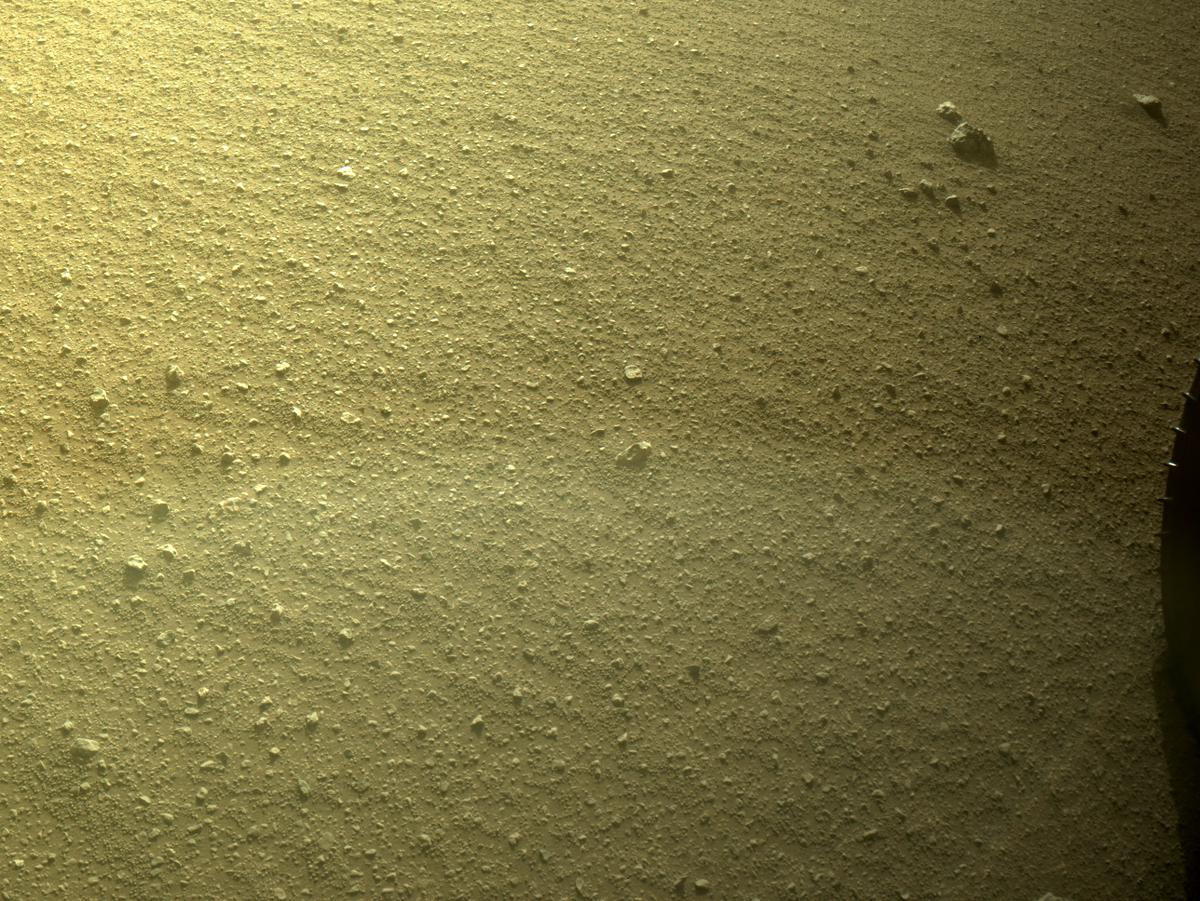 This image was taken by FRONT_HAZCAM_LEFT_A onboard NASA's Mars rover Perseverance on Sol 398