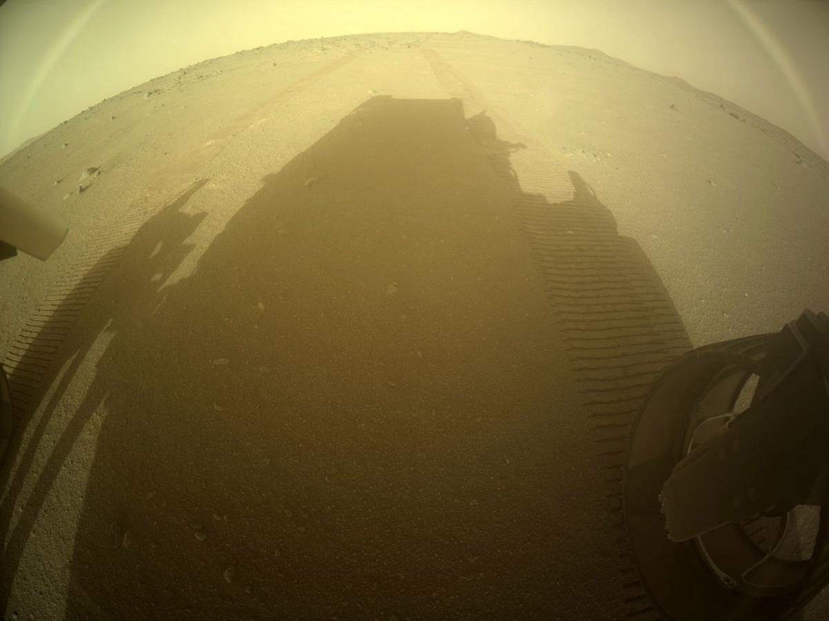 This image was taken by REAR_HAZCAM_RIGHT onboard NASA's Mars rover Perseverance on Sol 398