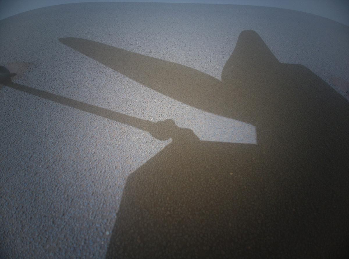 This image was taken by HELI_RTE onboard NASA's Mars rover Perseverance on Sol 399