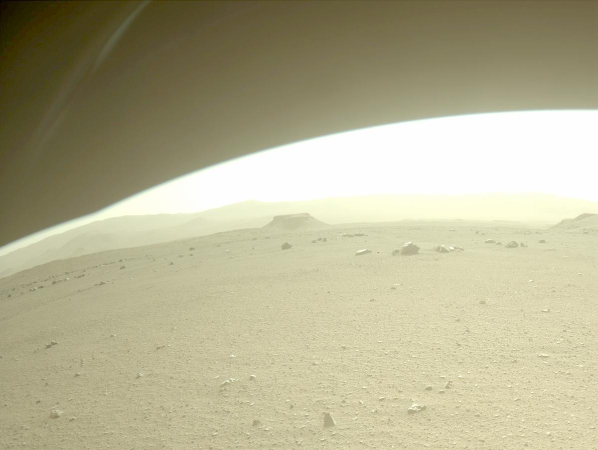This image was taken by FRONT_HAZCAM_RIGHT_A onboard NASA's Mars rover Perseverance on Sol 400