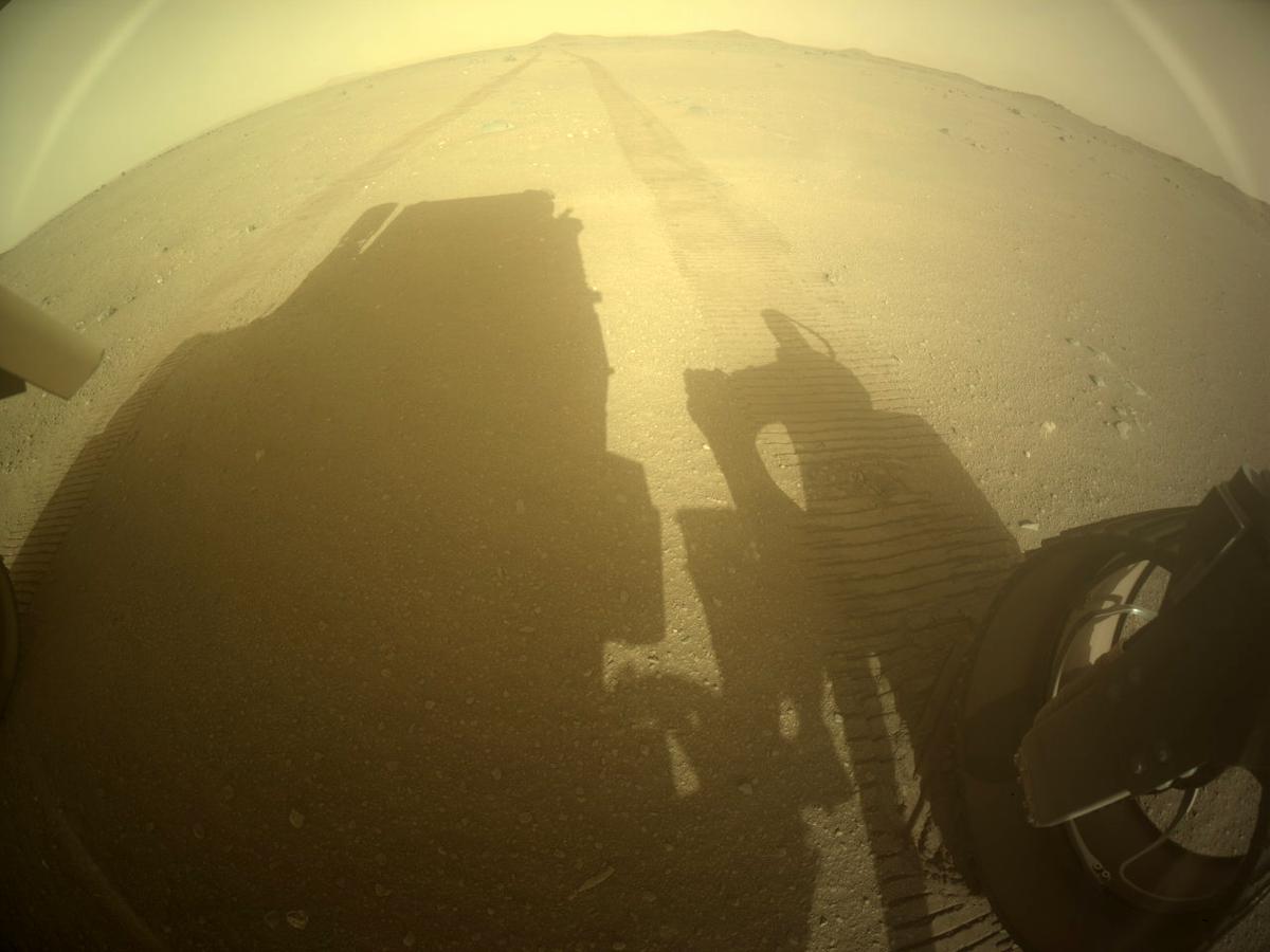 This image was taken by REAR_HAZCAM_RIGHT onboard NASA's Mars rover Perseverance on Sol 400