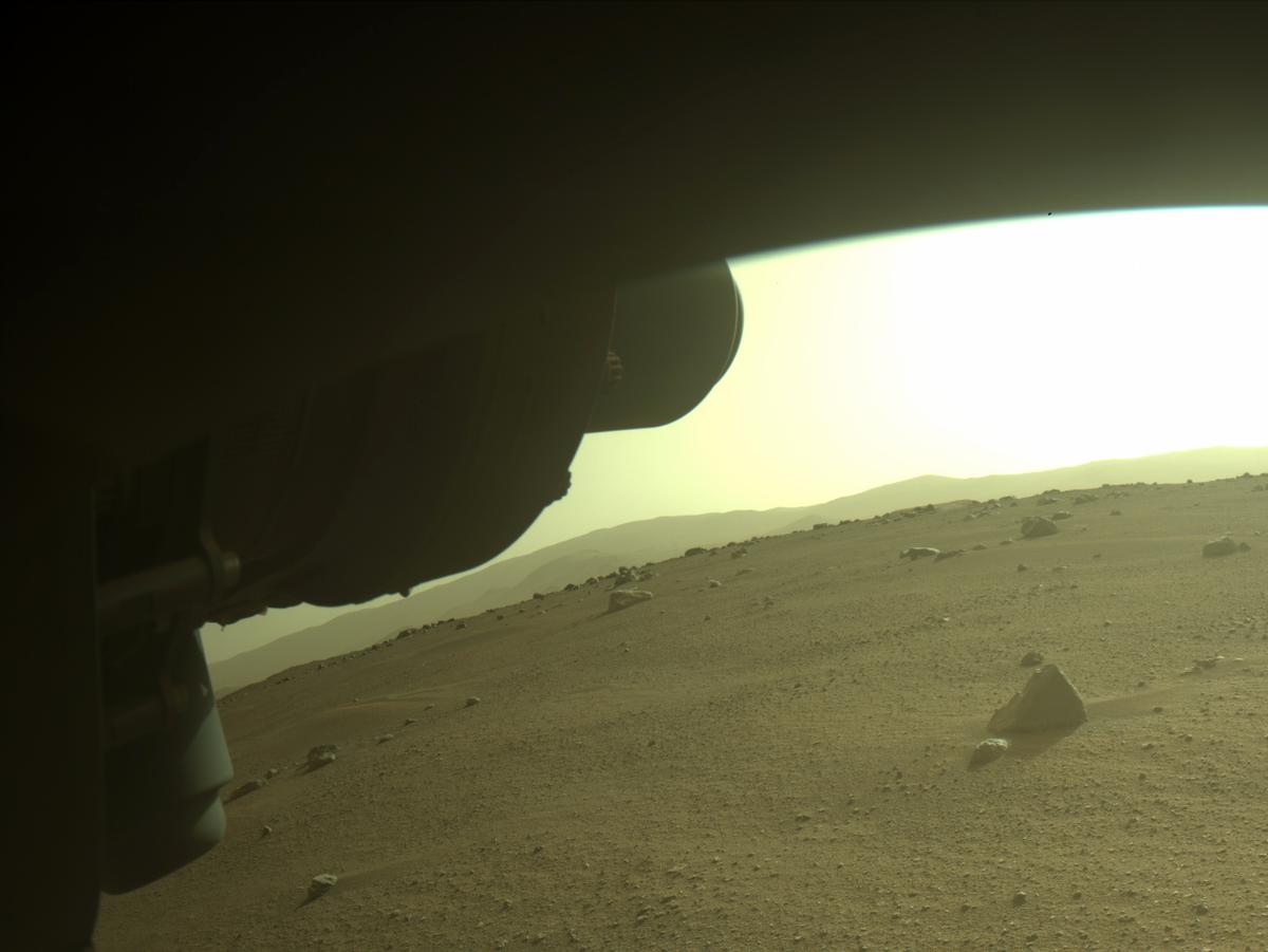 This image was taken by FRONT_HAZCAM_LEFT_A onboard NASA's Mars rover Perseverance on Sol 402