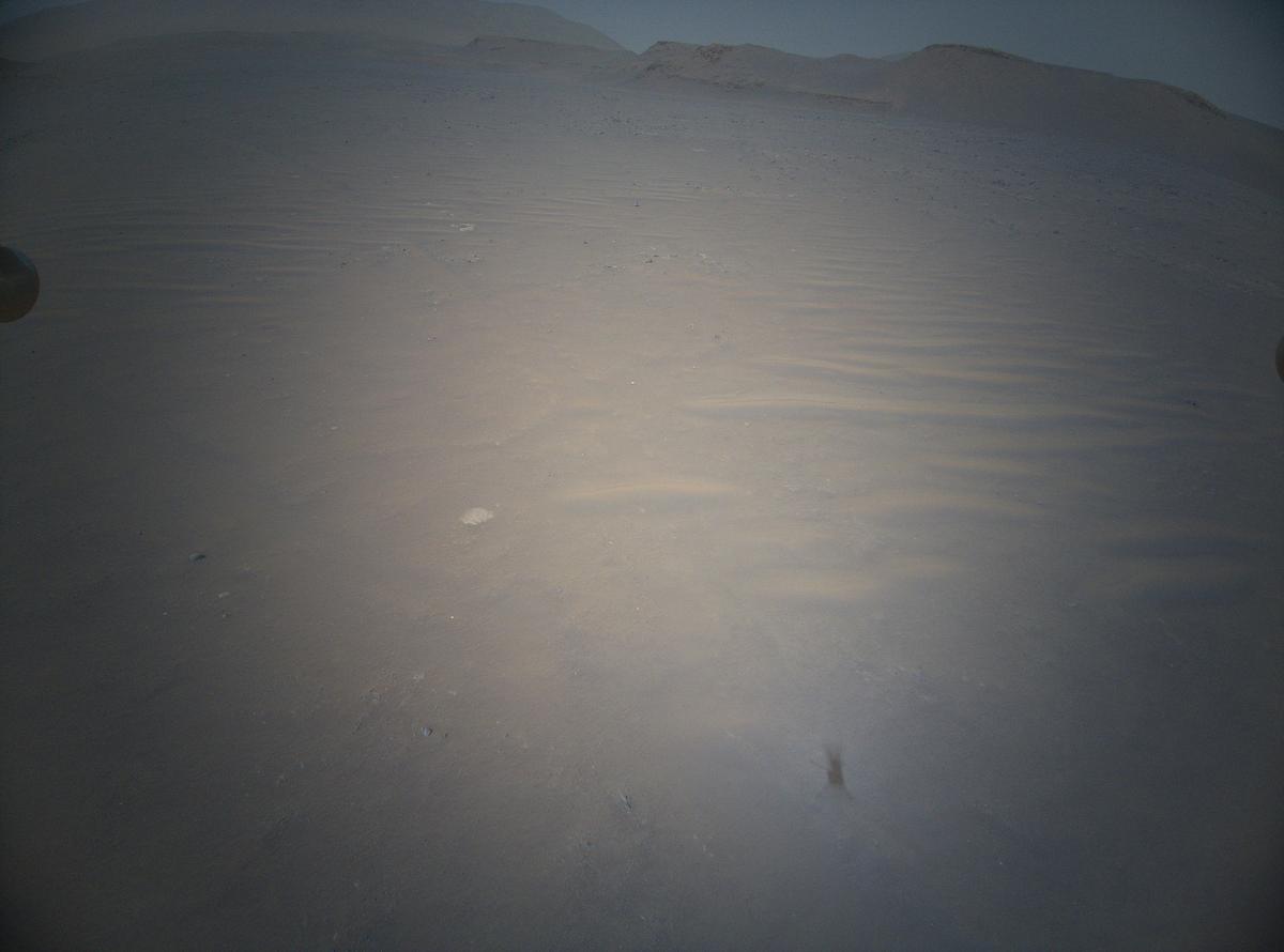 This image was taken by HELI_RTE onboard NASA's Mars rover Perseverance on Sol 403