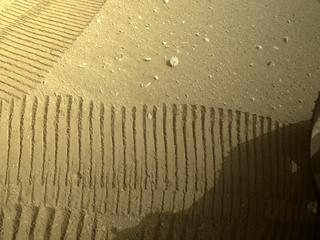 View image taken on Mars, Mars Perseverance Sol 405: Front Left Hazard Avoidance Camera (Hazcam)