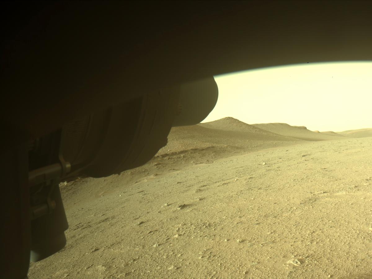 This image was taken by FRONT_HAZCAM_LEFT_A onboard NASA's Mars rover Perseverance on Sol 405
