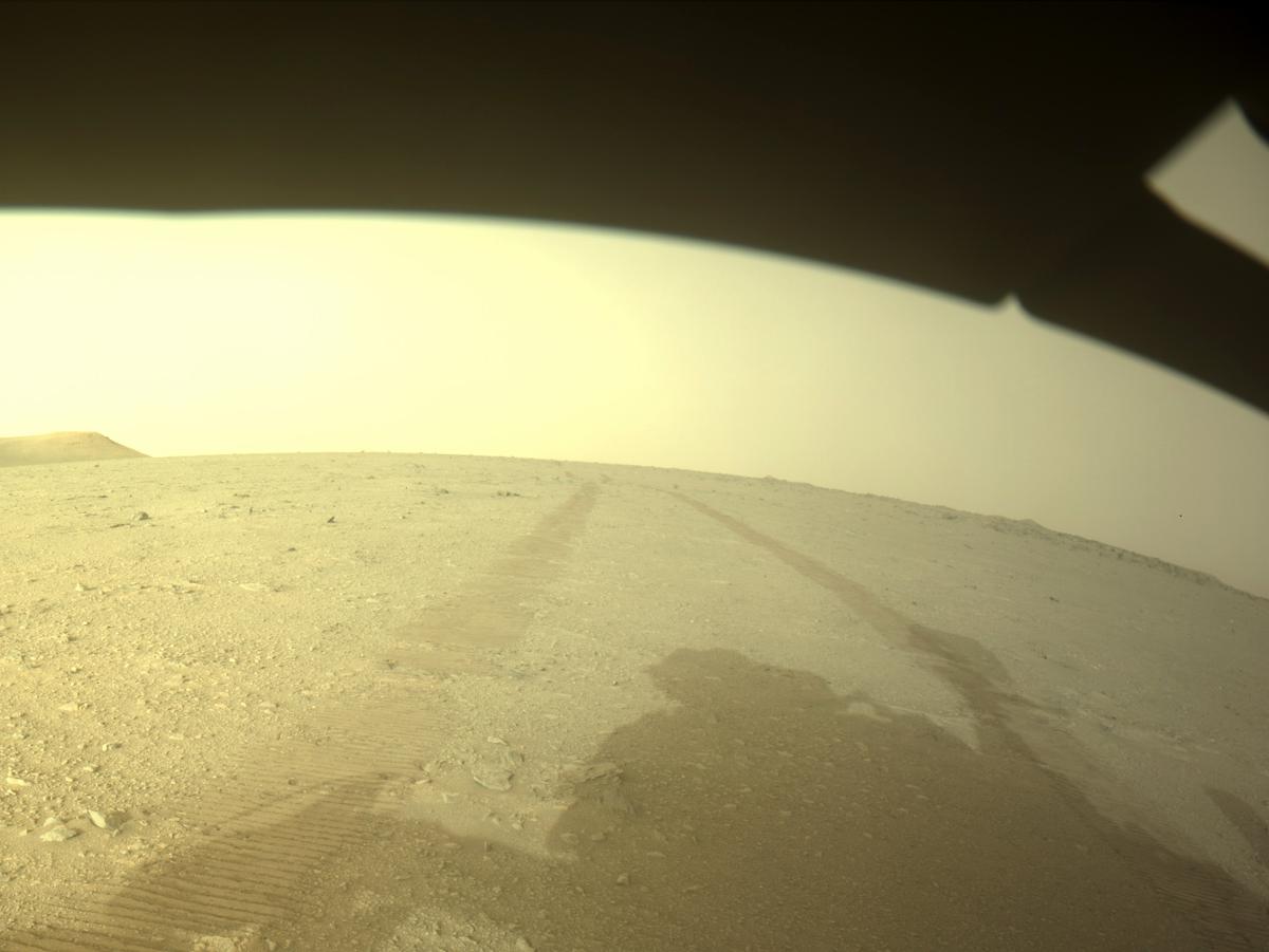 This image was taken by FRONT_HAZCAM_LEFT_A onboard NASA's Mars rover Perseverance on Sol 405
