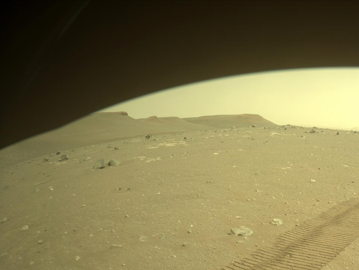This image was taken by FRONT_HAZCAM_RIGHT_A onboard NASA's Mars rover Perseverance on Sol 405