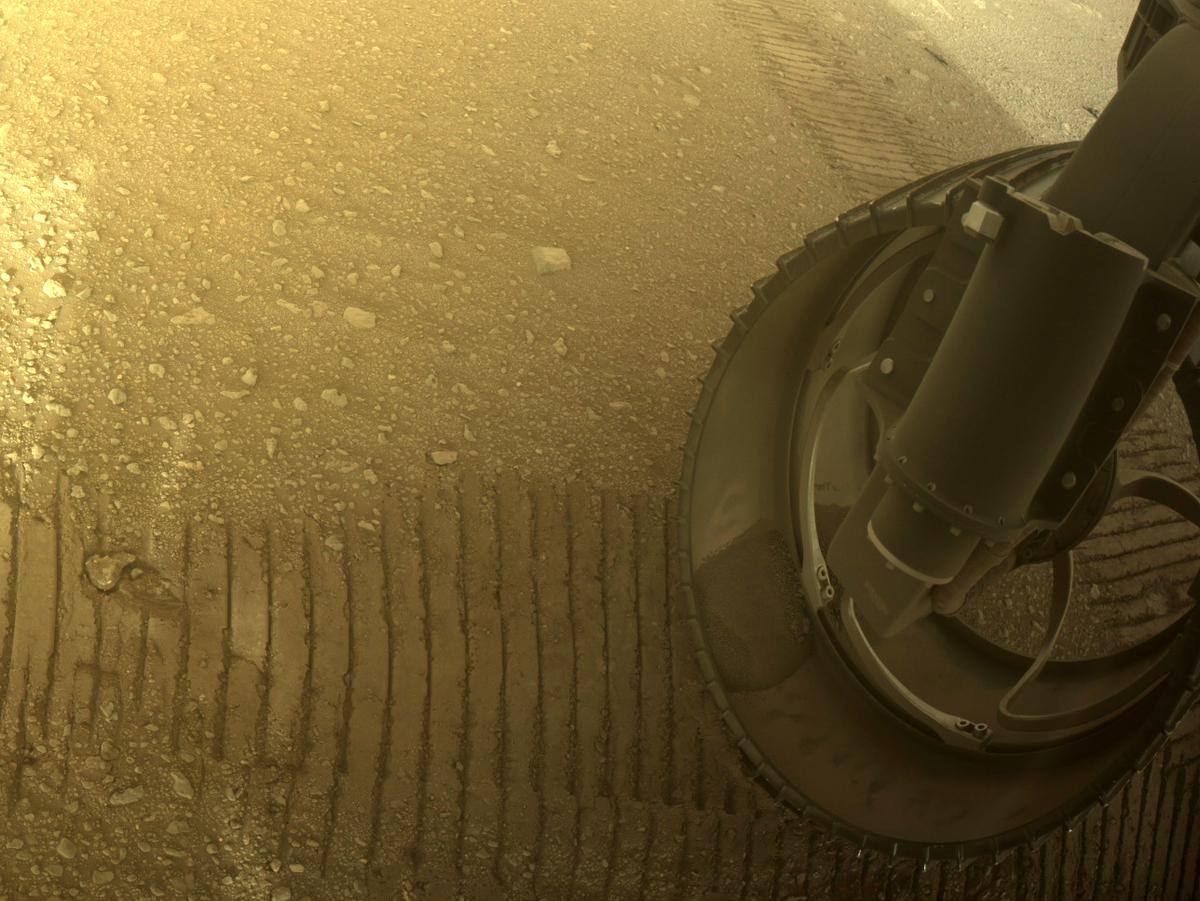 This image was taken by FRONT_HAZCAM_RIGHT_A onboard NASA's Mars rover Perseverance on Sol 405