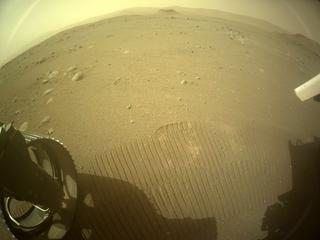 View image taken on Mars, Mars Perseverance Sol 405: Rear Left Hazard Avoidance Camera (Hazcam)